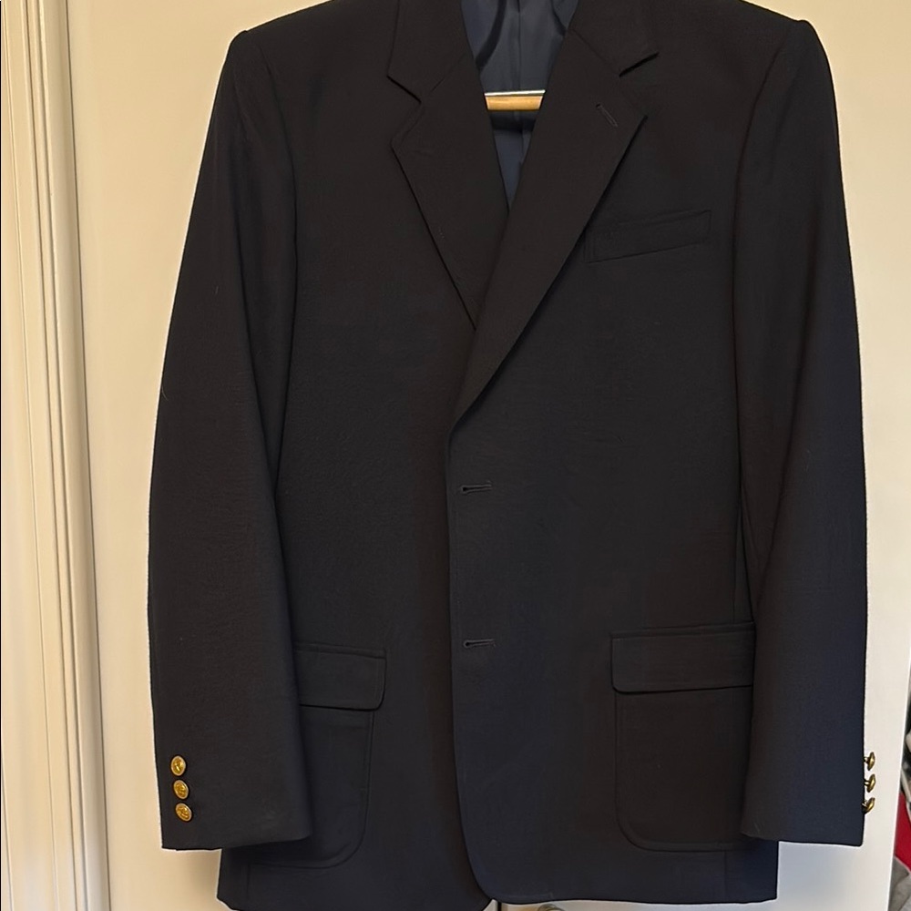 Nordstrom Dark Navy Blue Blazer Sport Coat Notch Lapel